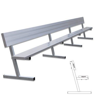 Player Bench with Seat Back - 21 ft. - Portable